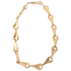 Robert Lee Morris for Artwear Gold Plated Sterling Silver Sculptural Necklace 6