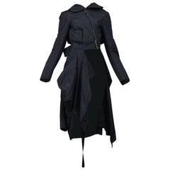 Vintage Comme des Garcons Black Deconstructed Bow Coat AW 2004