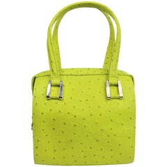 Charles Jourdan Sac à main en cuir d'autruche Greene & Greene Greene