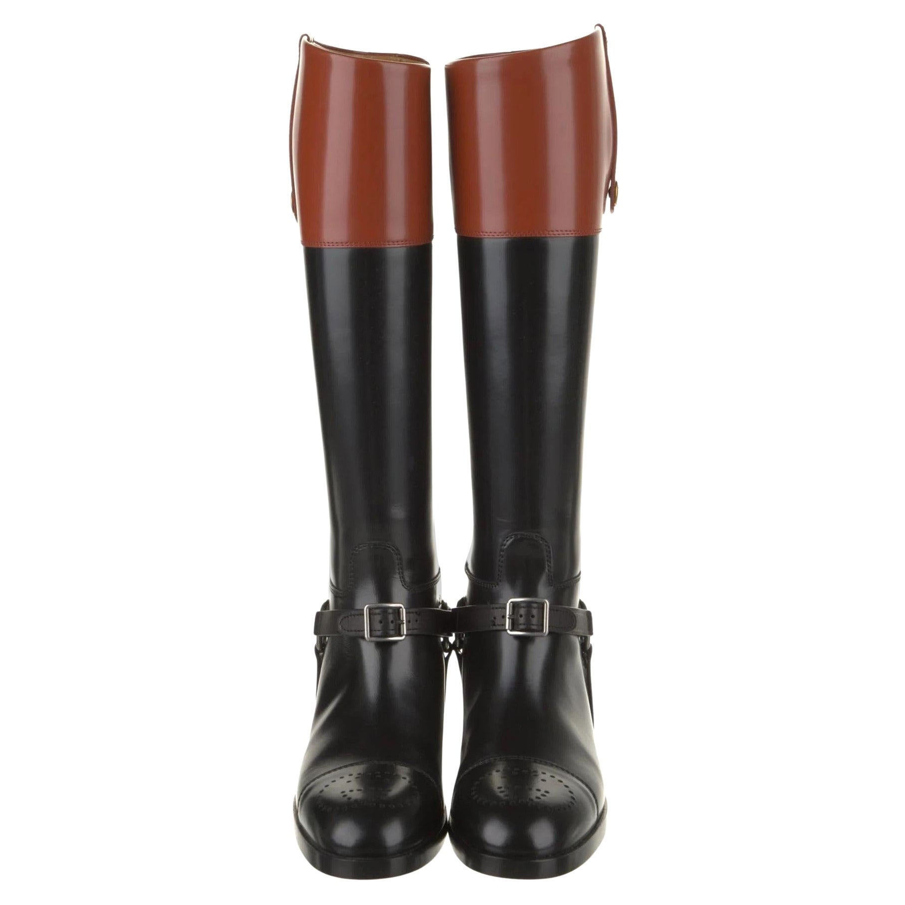 $2295 Neu mit Karton Gucci Herbst 2021 Alessandro Michele Lederstiefel Gr. 37,5 Neu mit Box