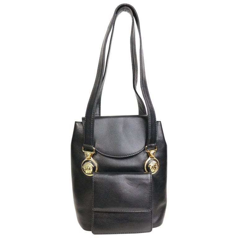 Leather handbag Gianni Versace Black in Leather - 32032725
