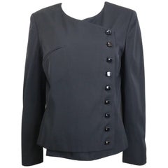 Chanel Black Wool "Gabrielle" Button Jacket