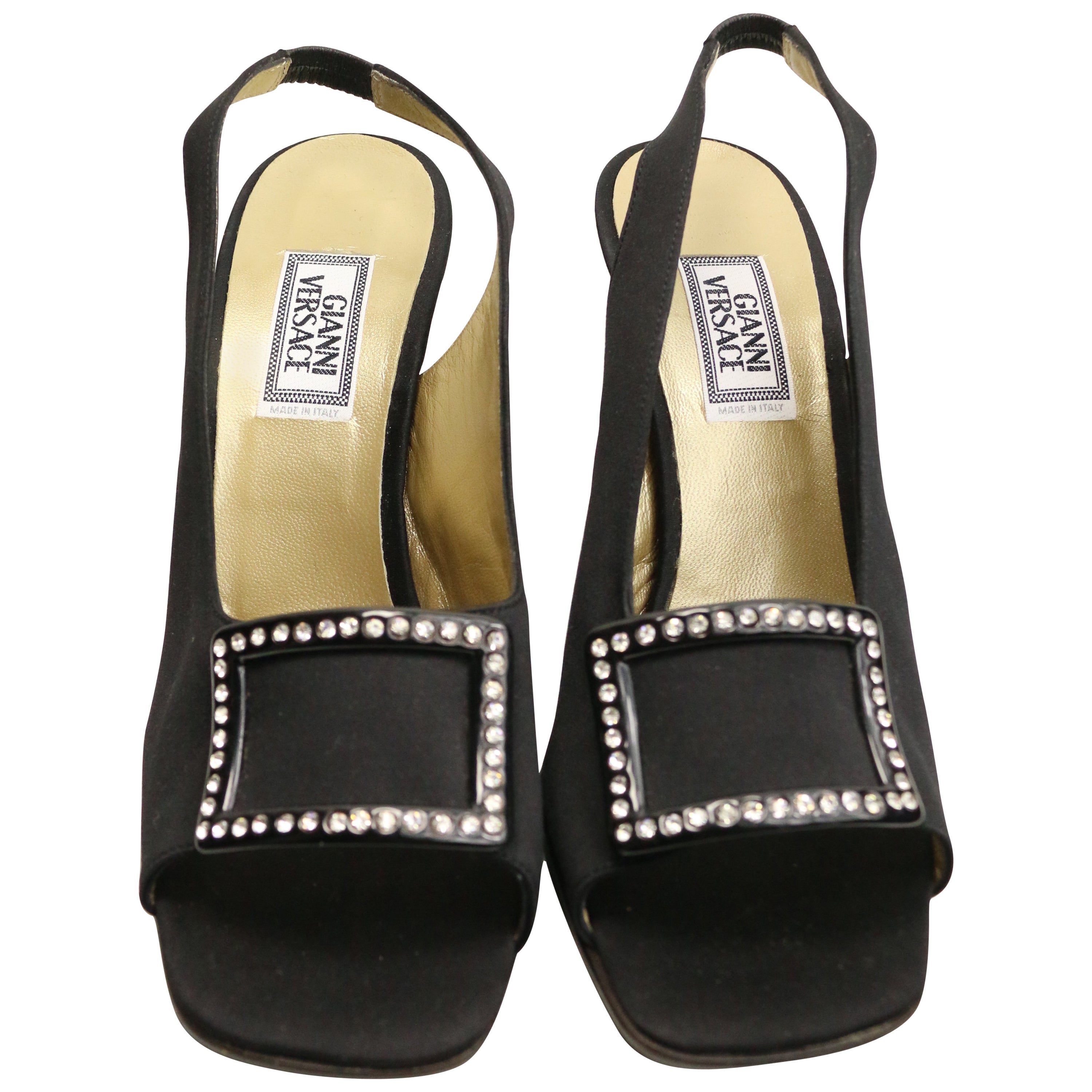 versace square heels