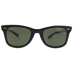 Neu Ray Ban Wayfarer 1960er Jahre Mitte Jahrhundert schwarz RB3 Linsen B&L USA Sonnenbrillen