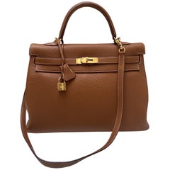 Kelly 35 Tasche aus Gold von Hermès