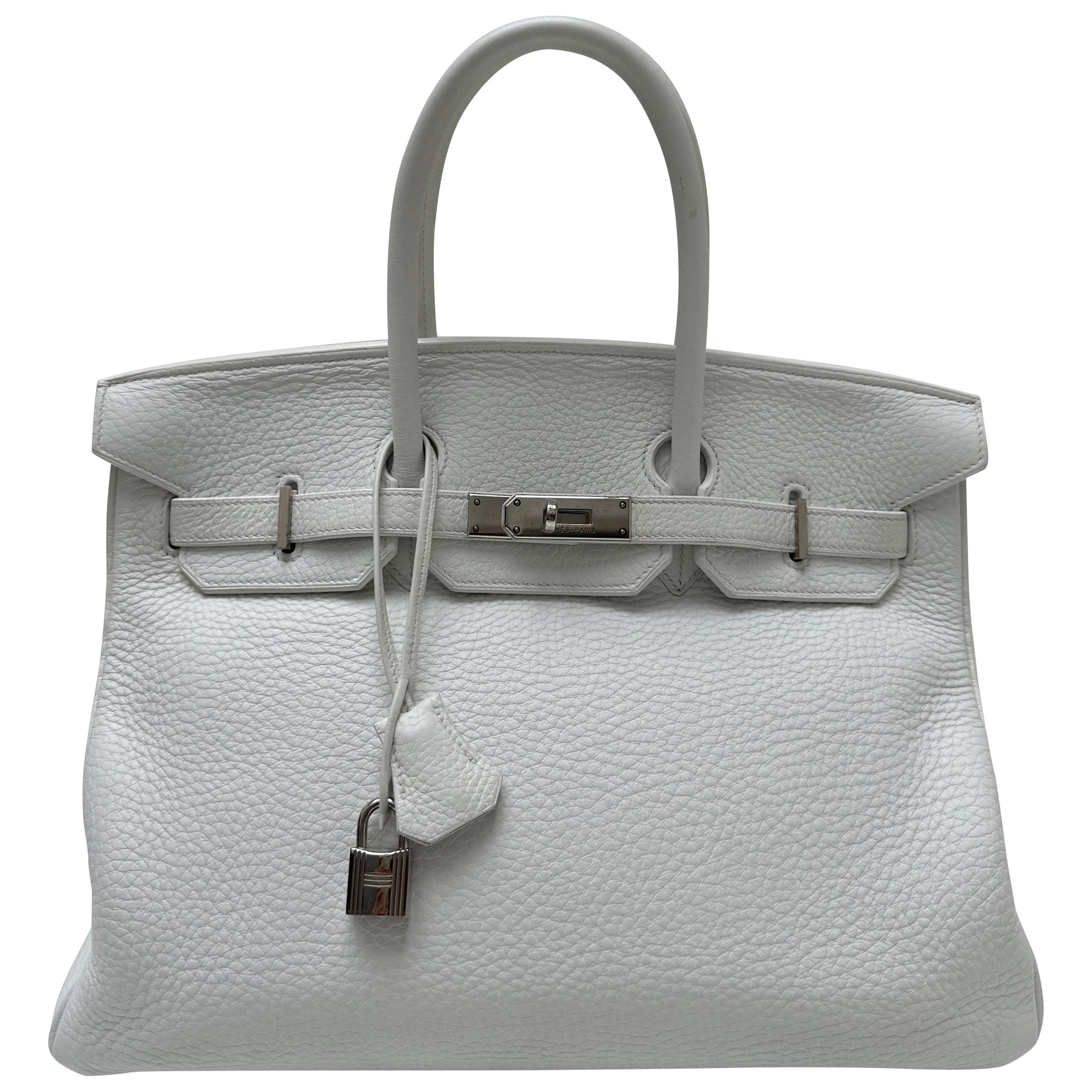Hermes White Birkin 35 Bag For Sale