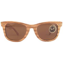 New Ray Ban The Wayfarer Woodies Driftwood Edition Collectors USA 80 Sunglasses