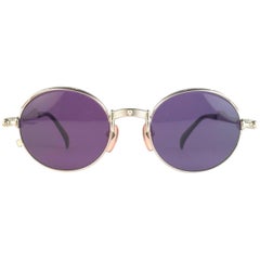 New Jean Paul Gaultier 56 4175 Silver Metal Jet Ornaments Grey Lens 1990
s Japan