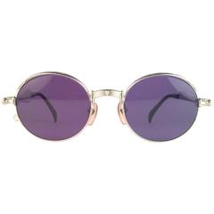 New Jean Paul Gaultier 56 4175 Silver Metal Jet Ornaments Grey Lens 1990's Japan 12