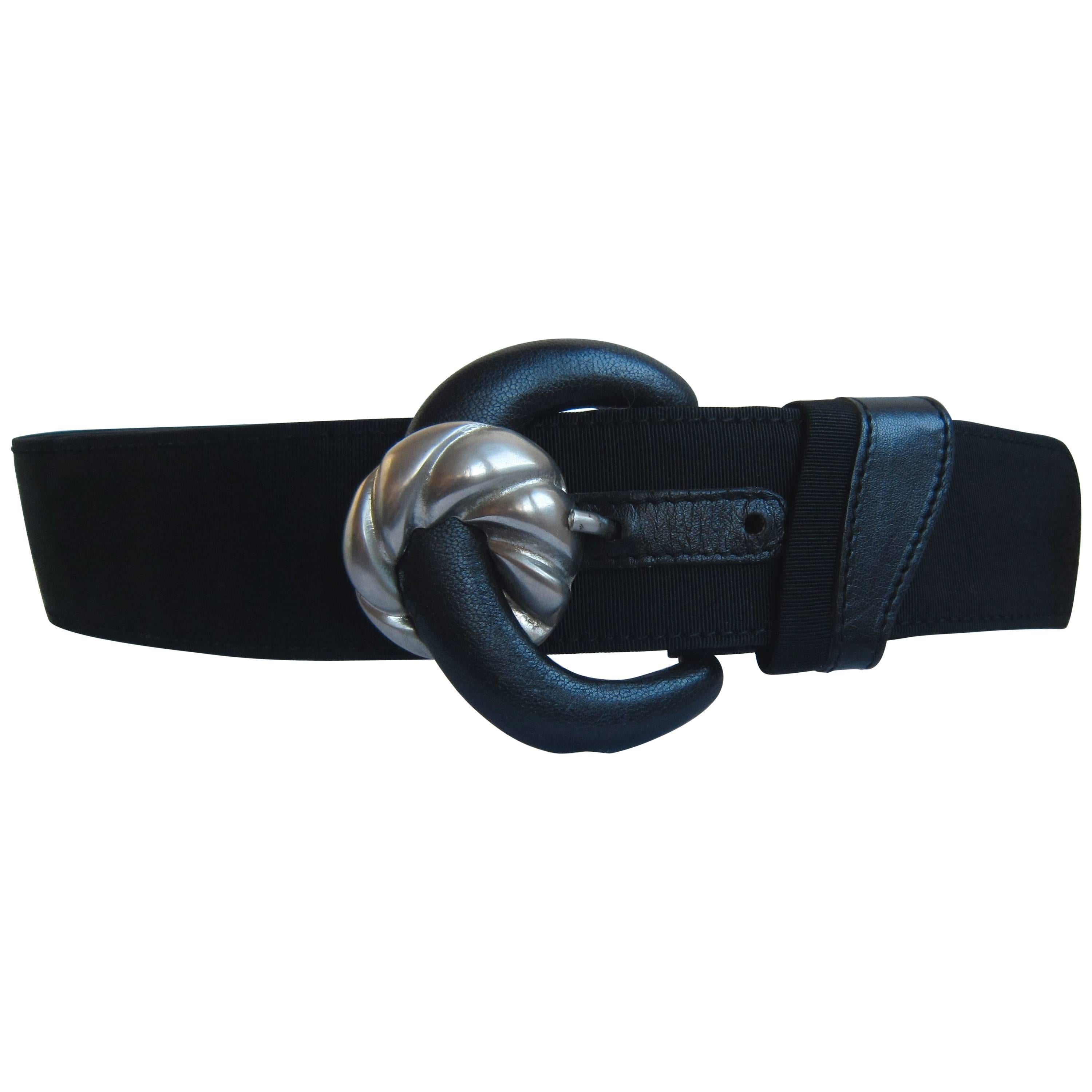 1980s Gianni Versace black belt For Sale