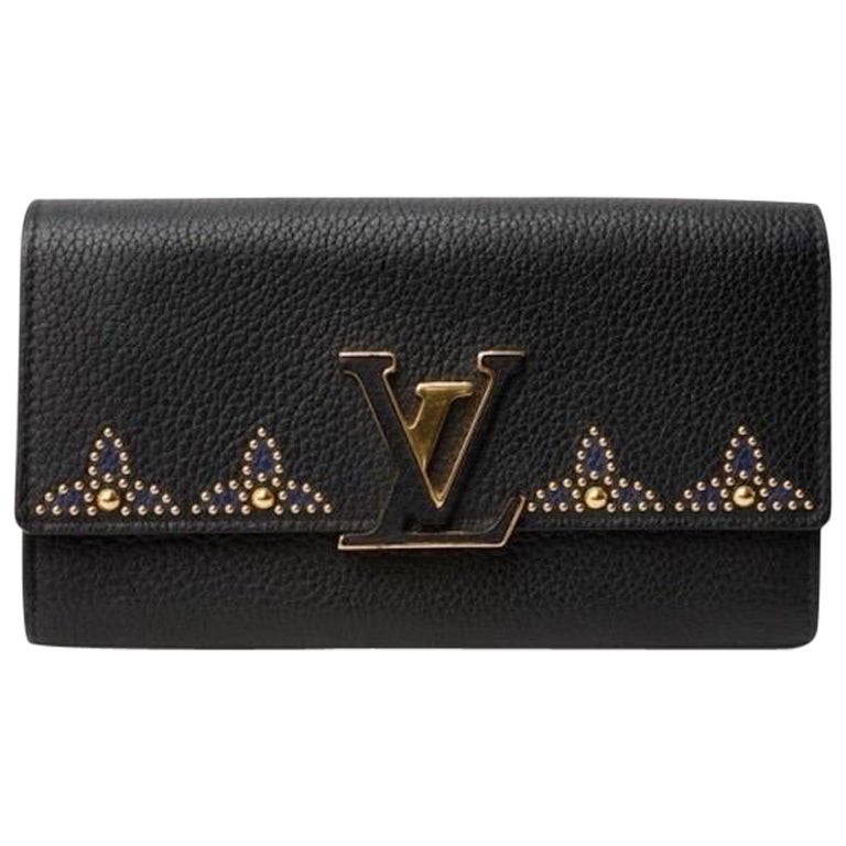 Louis Vuitton Portafoglio Capucines Taurillon Pelle Nero For Sale