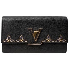 Louis Vuitton Portafoglio Capucines Taurillon Pelle Nero