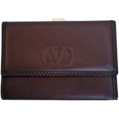 Valentino Vintage brown leather wallet