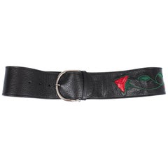 Gucci Belt Leather - black/red/green