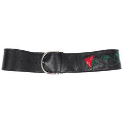 Gucci Belt Leather - black/red/green 2