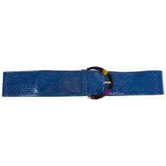 Gucci Belt Python Leather - blue 1