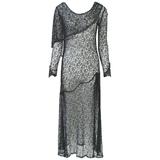 Vestido de té de encaje negro de los años 30