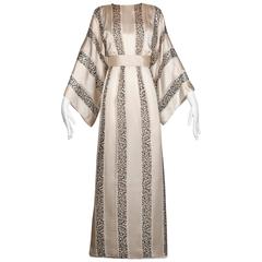 1970s Vintage Silk Kimono Dress