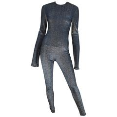 Barbara Bui Silberner Lurex-Catsuit