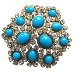 1968 Dior Turquoise Brooch