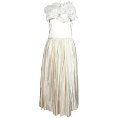 COMME DES GARCONS silk wedding gown with flower detail 11