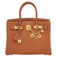 Hermes Birkin 30 Gold Tan Togo Gold Hardware Bag W Stamp, 2024