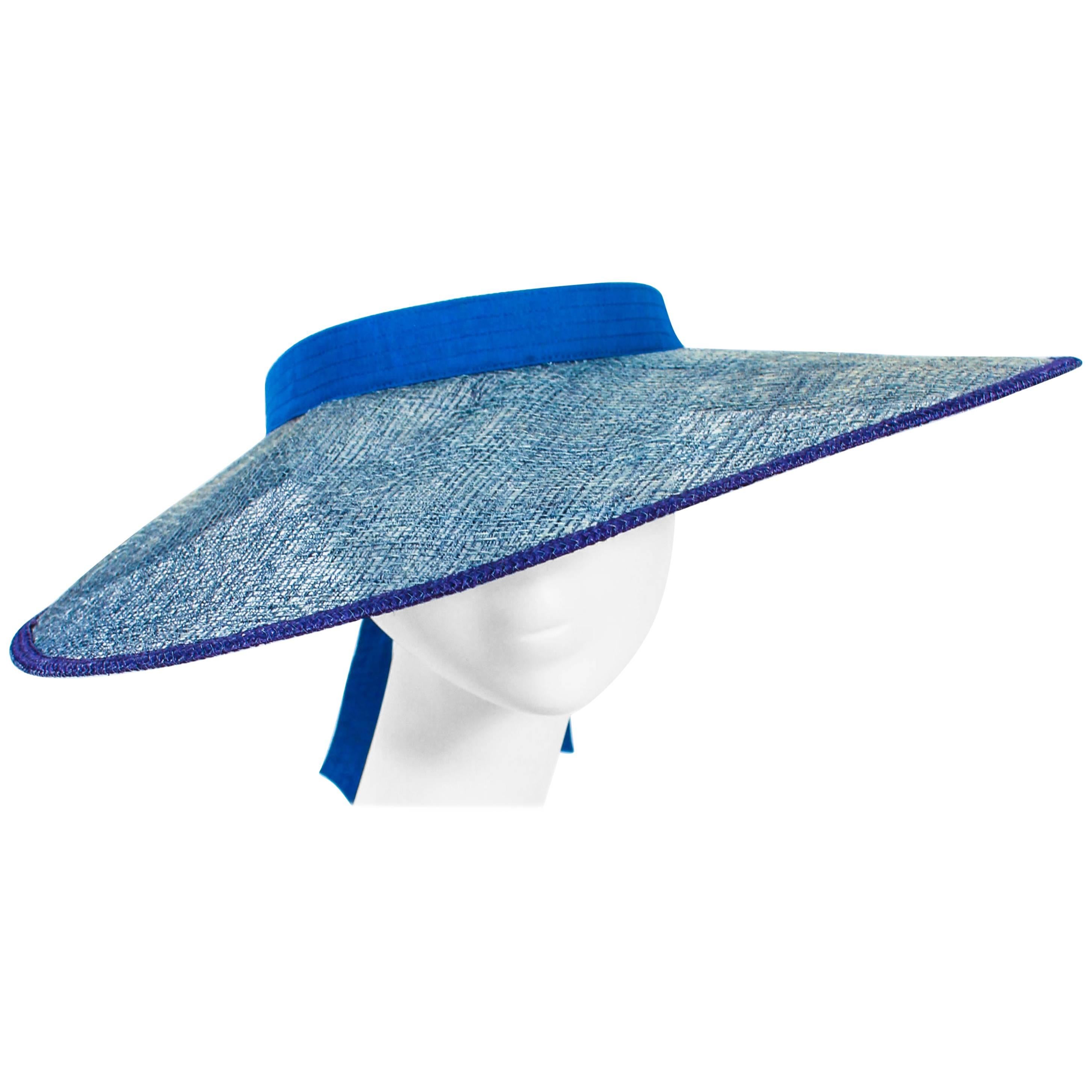 YVES SAINT LAURENT RIVE GAUCHE Blue Runway Visor