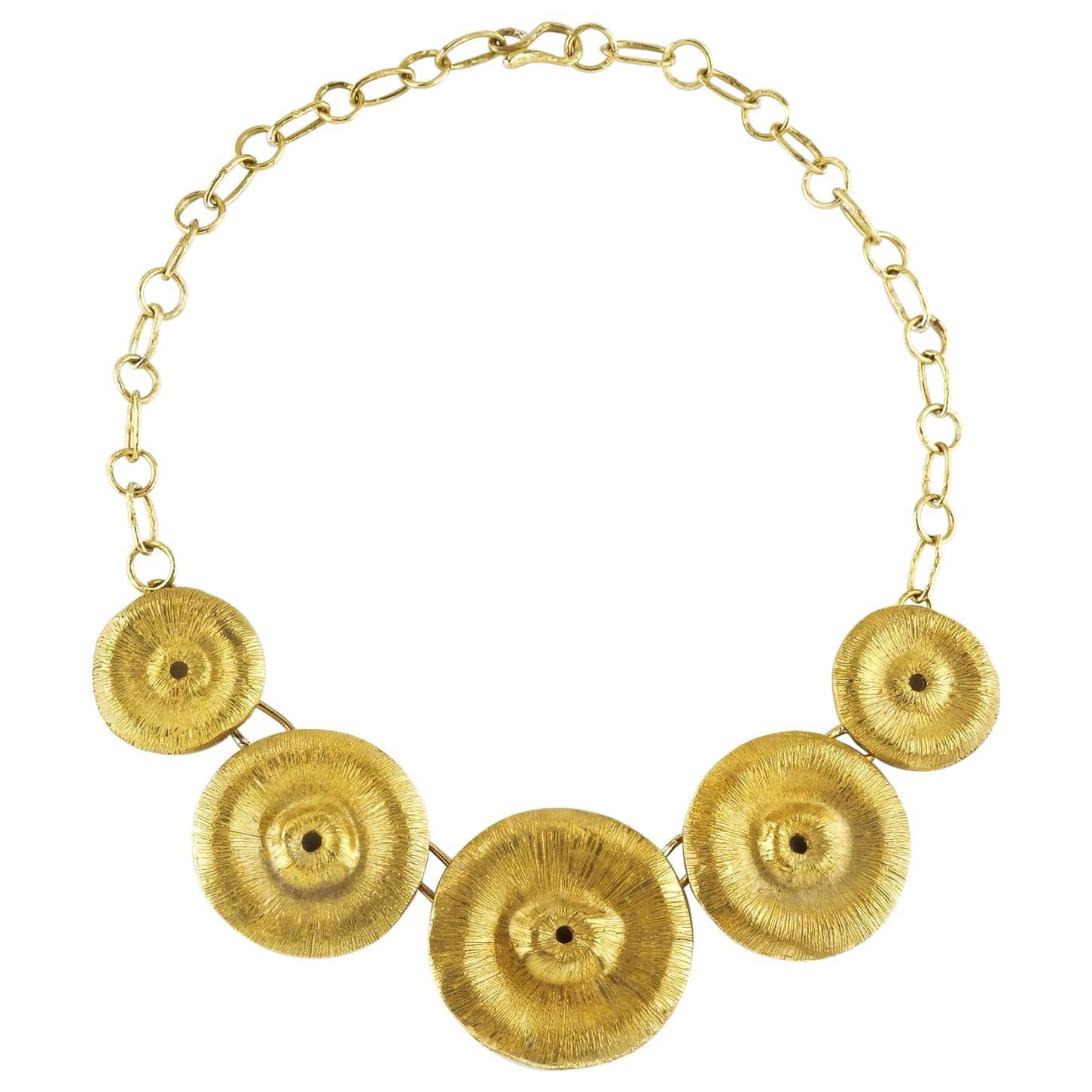 Soli Gold-Plated Bronze Statement Necklace