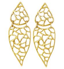 Gold-Plated Bronze Drop Earrings 7