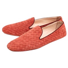 UNWORN Bottega Veneta Suede Intrecciato Slippers Flats Loafers Moccassins 39