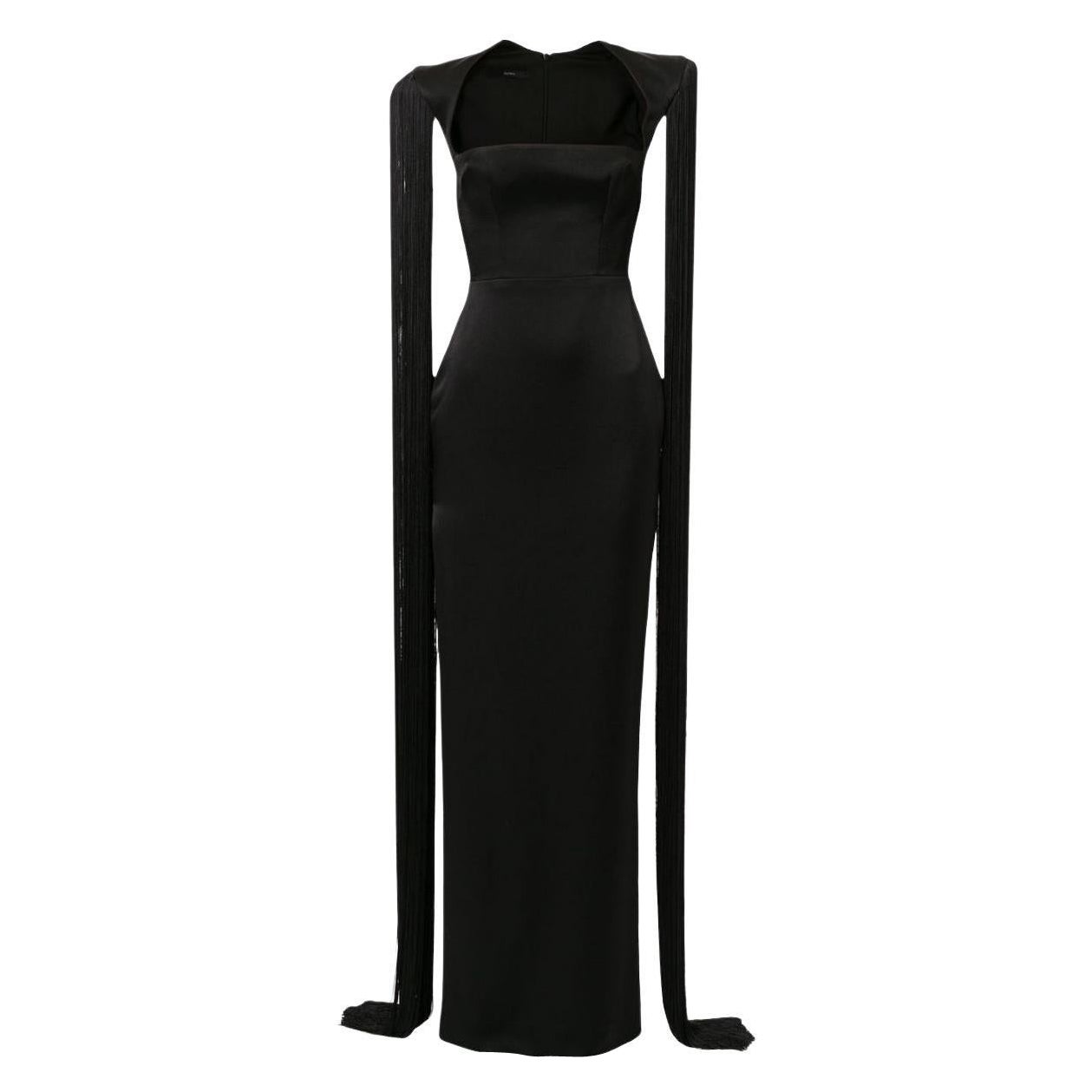 Alex Perry Dallas Fringed-Sleeve Gown AU 16 / US 12 For Sale
