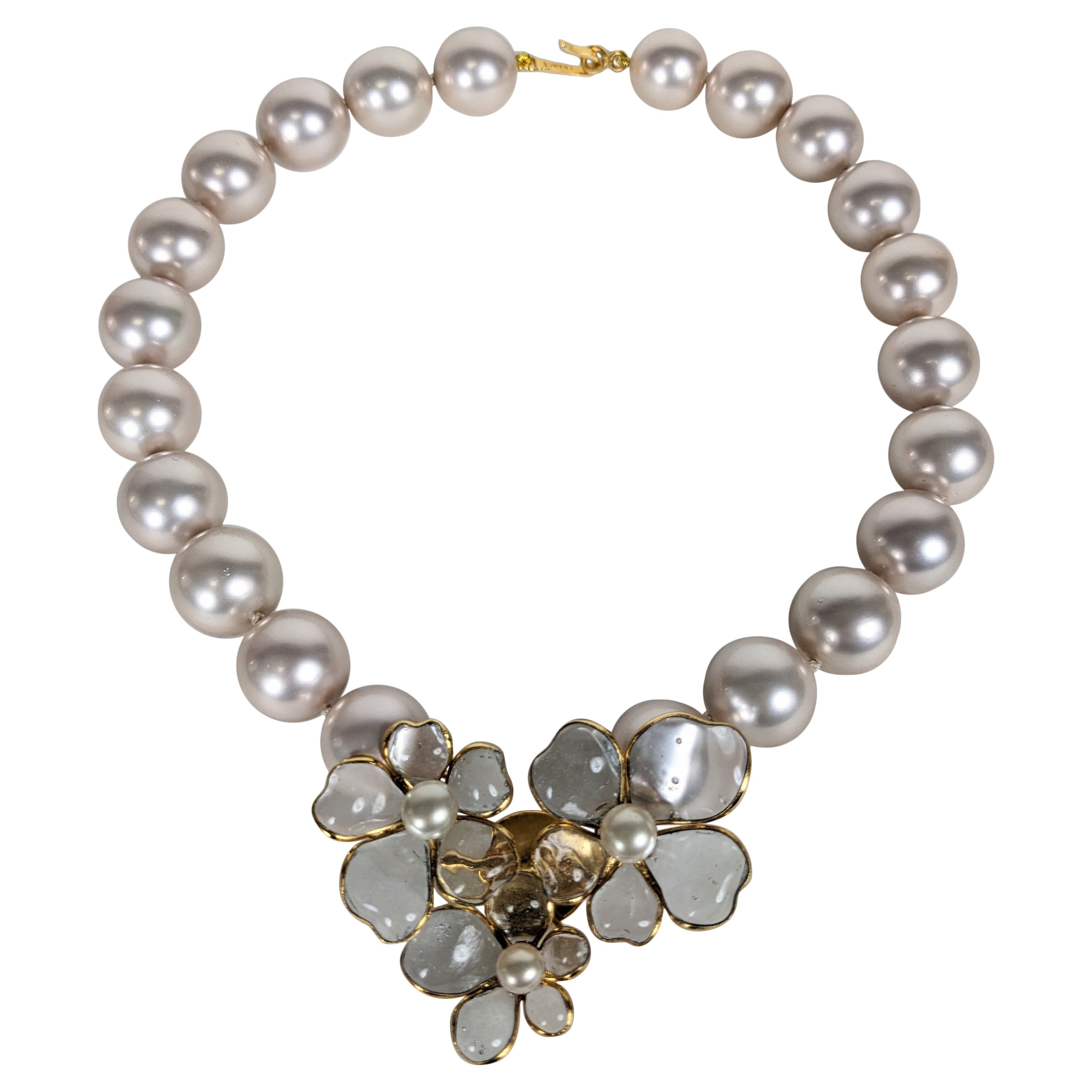 Chanel Camelia Pearl Necklace, Maison Gripoix