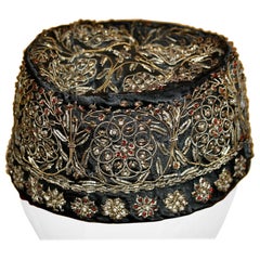 Antique Islamic Pill Box Hat 'Kippah'