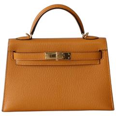 HERMES Mini Kelly Sellier Moutarde