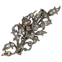 Victorian Paste Floral Brooch