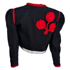 1980er Oscar de la Renta Bolero mit Perlenbesatz