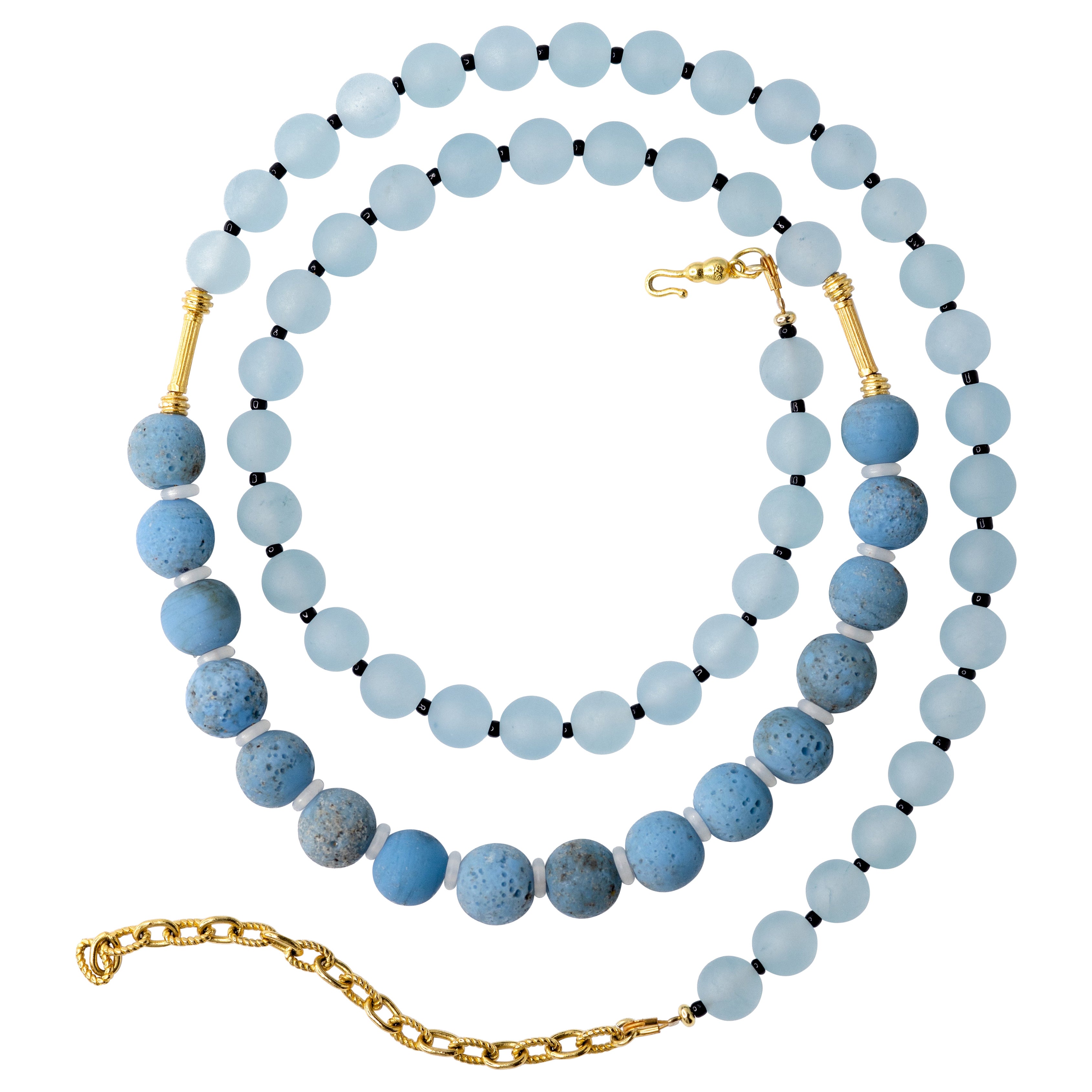 Collar de Calcedonia Niebla sobre Terreno Azul - by Bombyx House en venta