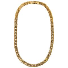 Vintage Gianni Versace 1990s gold tone matinee necklace