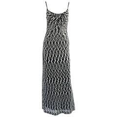 Missoni Black and White Knitted Maxi Dress with Pockets - 38