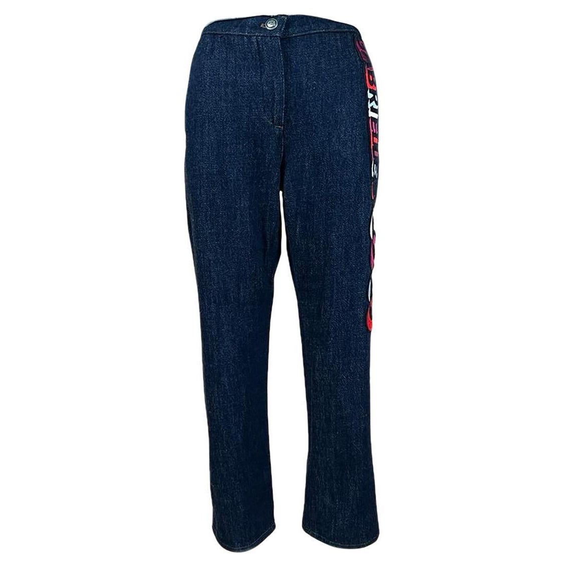 Chanel Coco Gabrielle Embroidery Jeans 36 FR For Sale