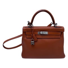 Hermes Orange Kelly 28 Tasche