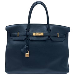 Hermes Black 40 Birkin Bag
