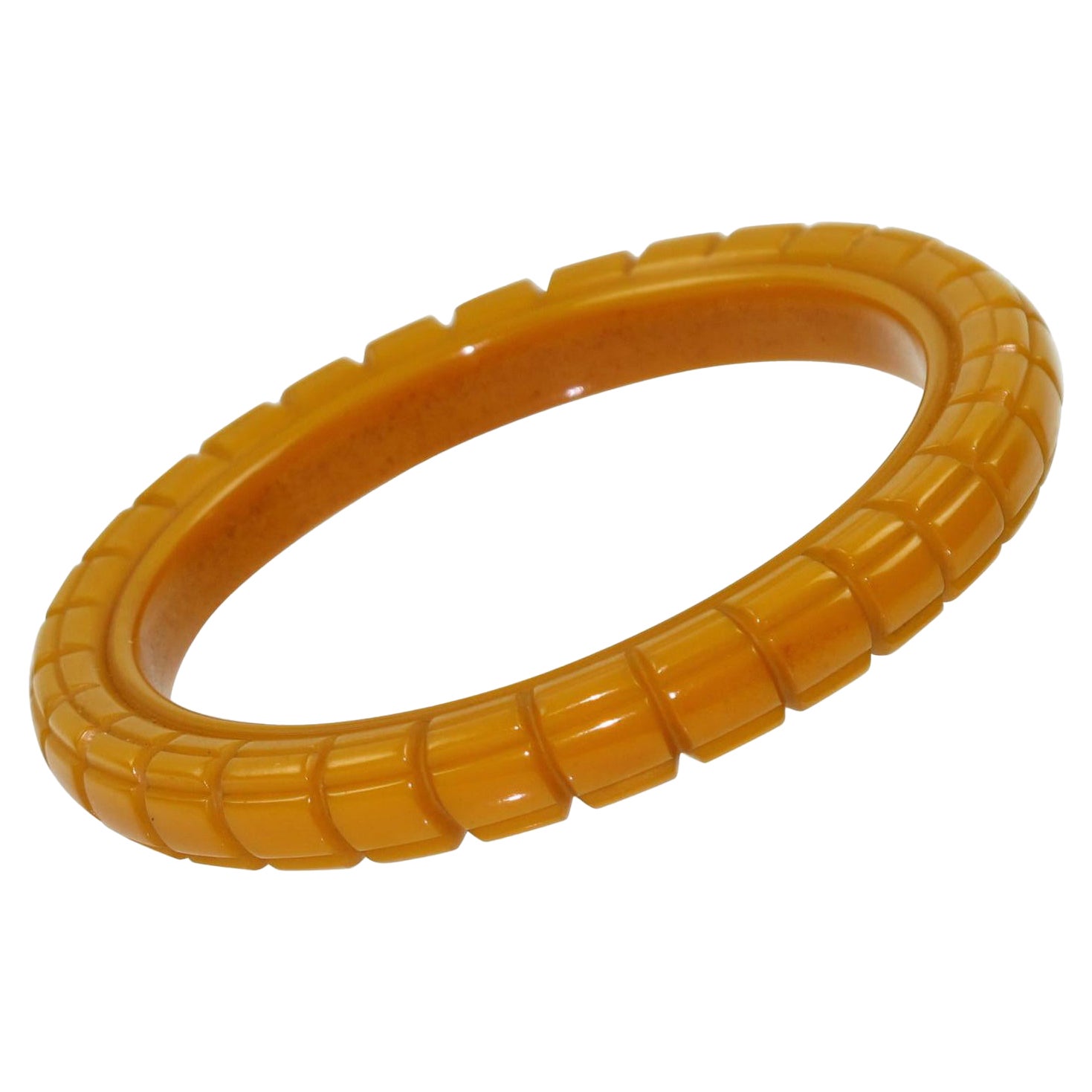 Pulsera de baquelita tallada brazalete caramelo caliente en venta