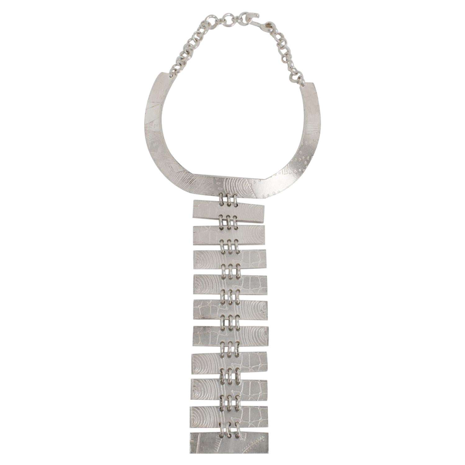 Biche de Bere Paris Graffiti Collier à maillons argentés en édition limitée en vente