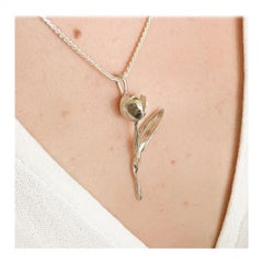 Dolores Ortega Tulip Pendant Necklace in 925 Sterling Silver