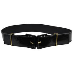 Yves Saint Laurent Patented Leather Belt 8