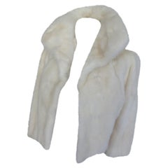 White Mink Fur Jacket Bolero