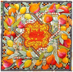 Rare Hermes Scarf w Box "Jardins d'Andalousie" by Aline Honoré