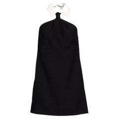 VALENTINO GARAVANI Runway F/W 2023 - Mini robe noire à cravate  NWT IT 42