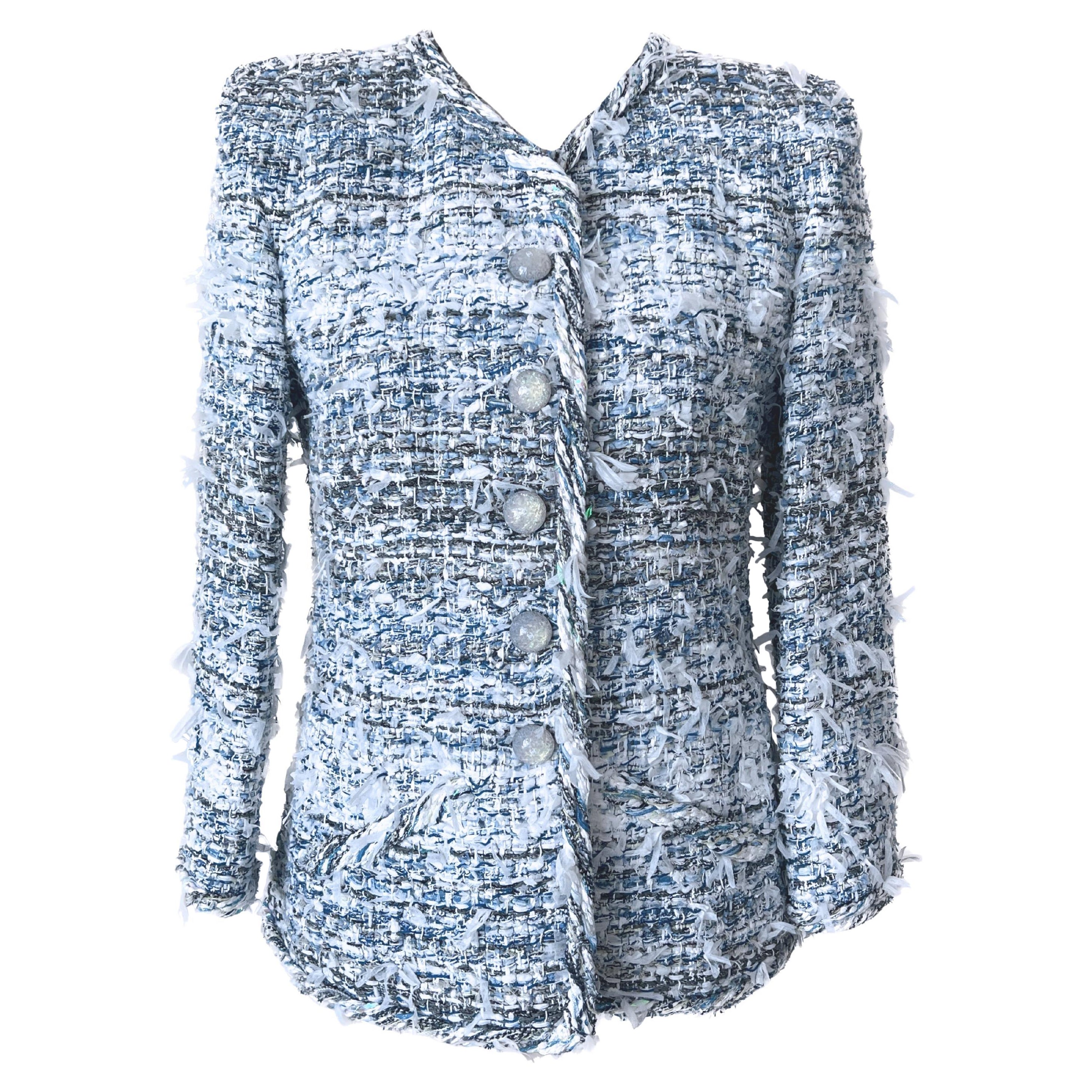 Chanel 11K$ Waterfall Collection Lesage Tweed Jacket 34 FR For Sale